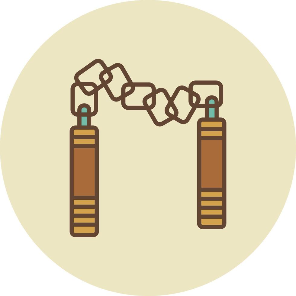 conception d'icône créative nunchaku vecteur