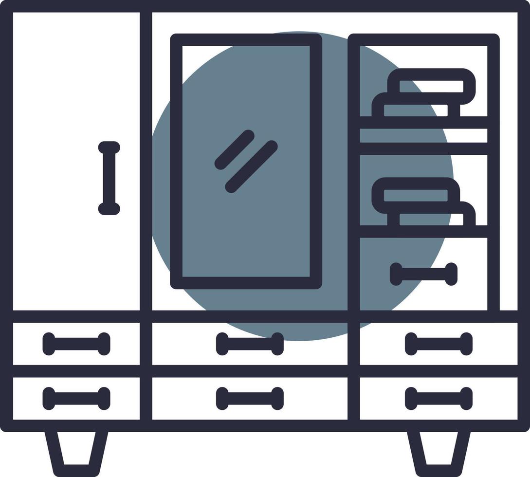 conception d'icône créative de placard vecteur