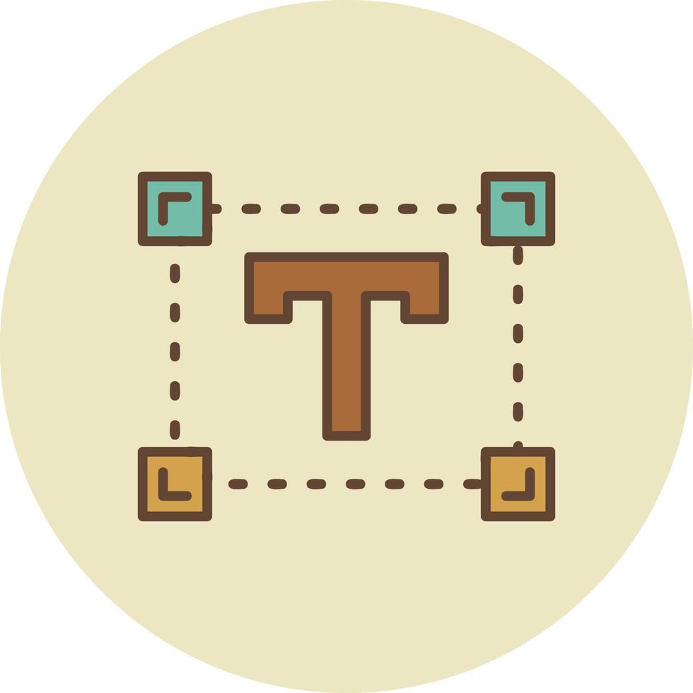 conception d'icône créative de taille de texte vecteur