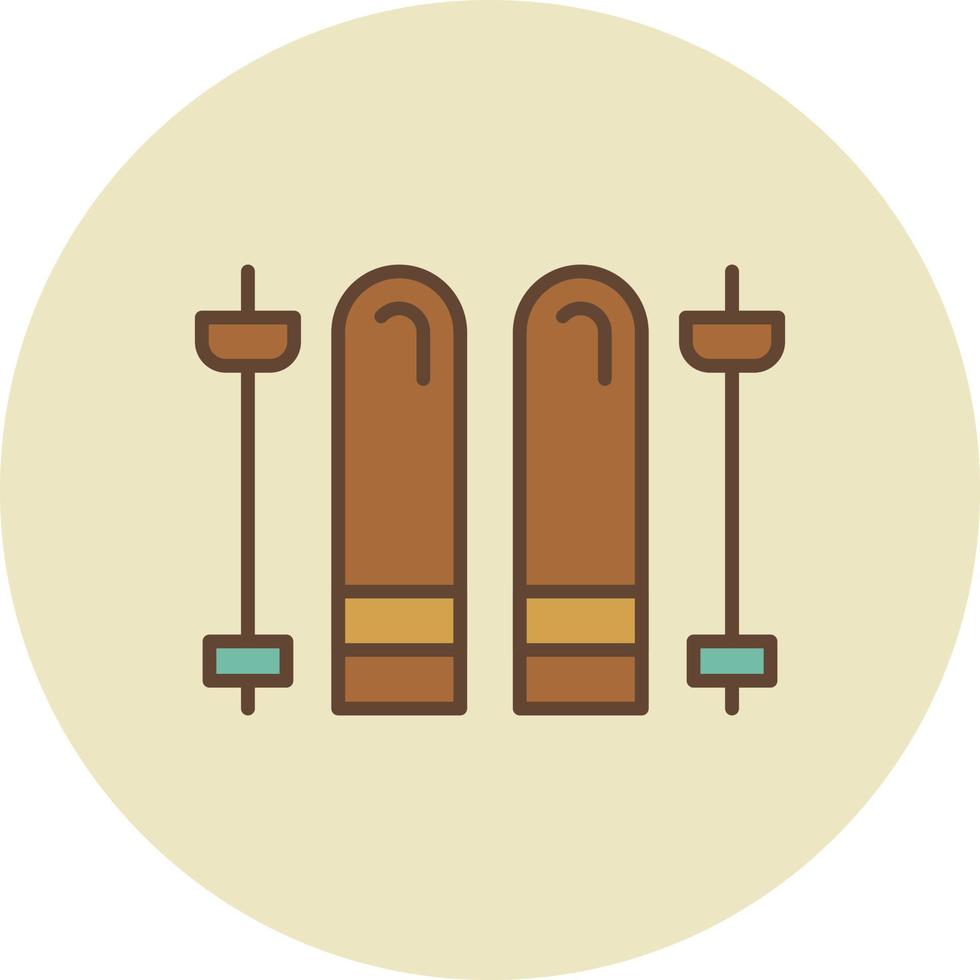 conception d'icônes créatives de skis vecteur