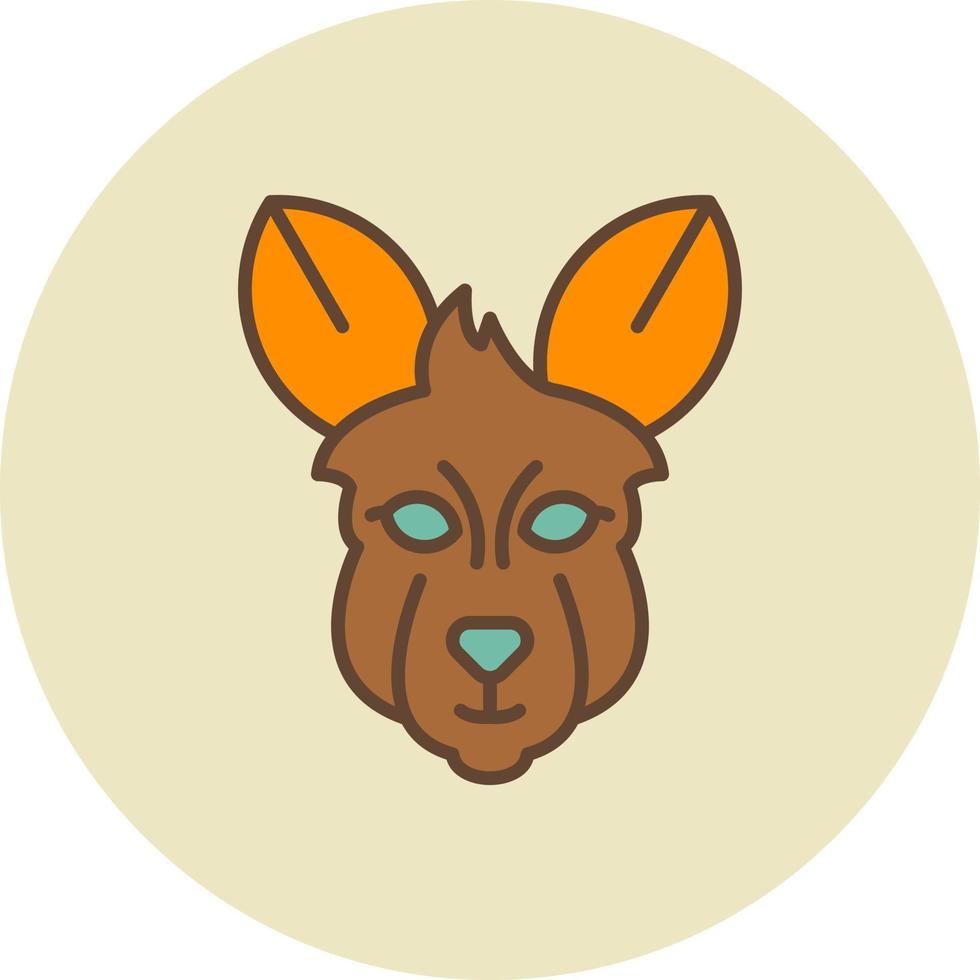 conception d'icône créative kangourou vecteur