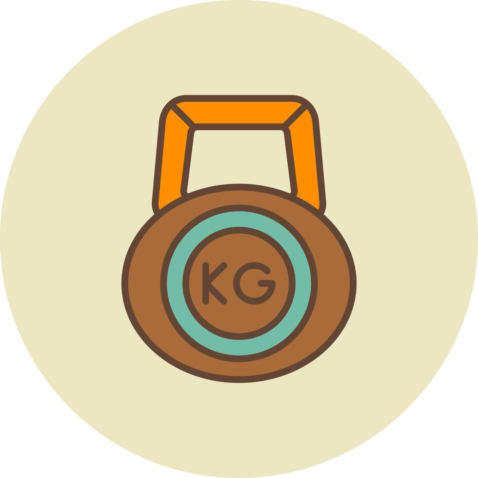 conception d'icône créative kettlebell vecteur