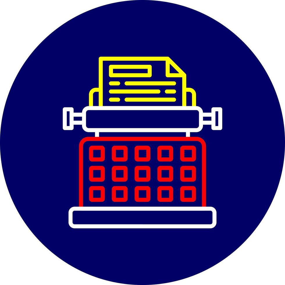 conception d'icône créative de machine à écrire vecteur