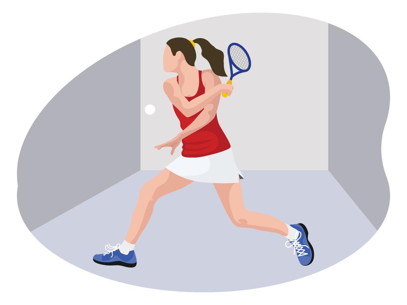 illustration de joueuse de tennis. vecteur