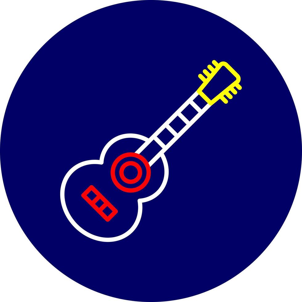 conception d'icône créative de guitare acoustique vecteur