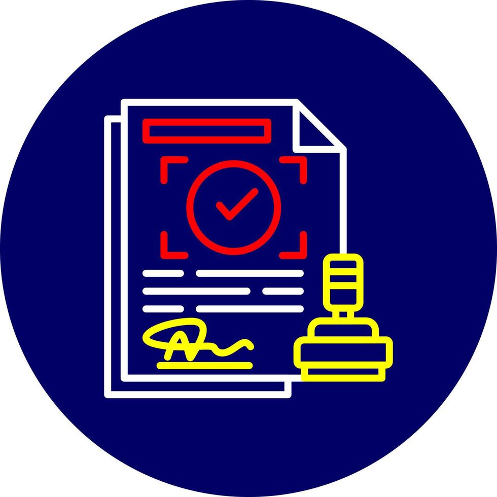 conception d'icône créative d'approbation vecteur