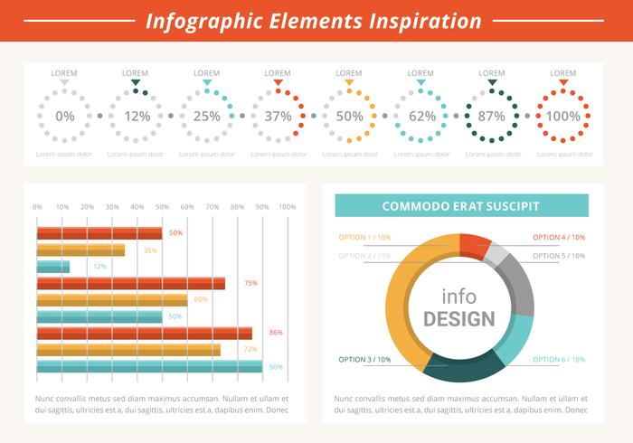 Éléments vectoriels gratuits d'infographie plane vecteur