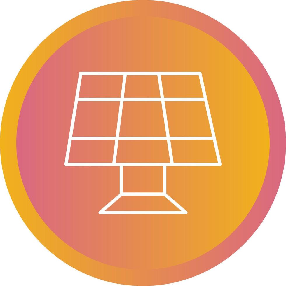 icône de ligne vectorielle unique panneau solaire ii vecteur