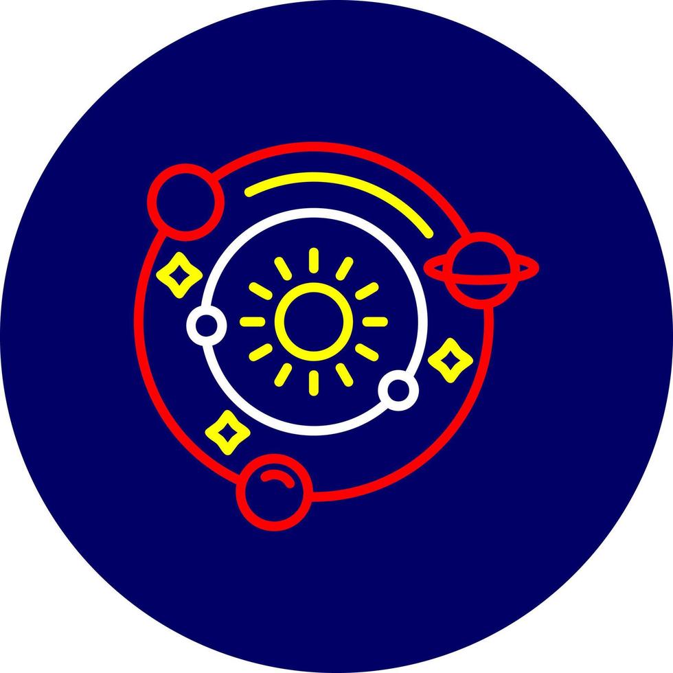 conception d'icônes créatives du système solaire vecteur