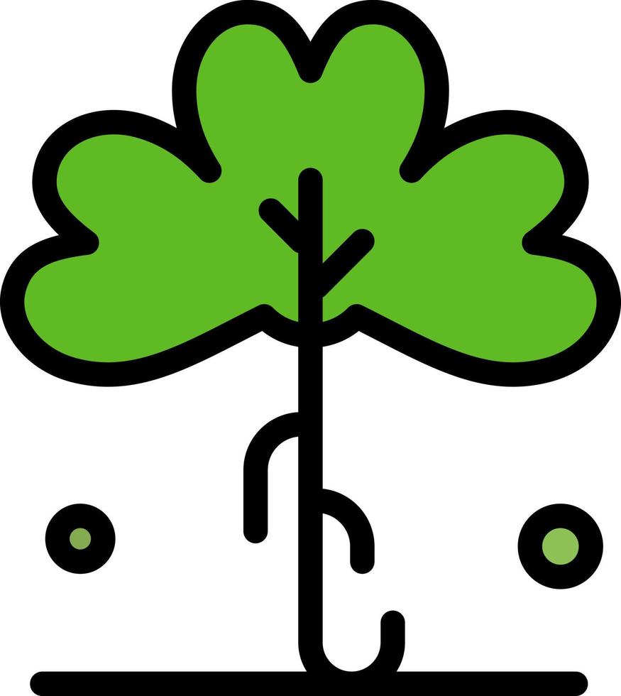 trèfle vert irlande plante irlandaise plat couleur icône vecteur icône modèle de bannière