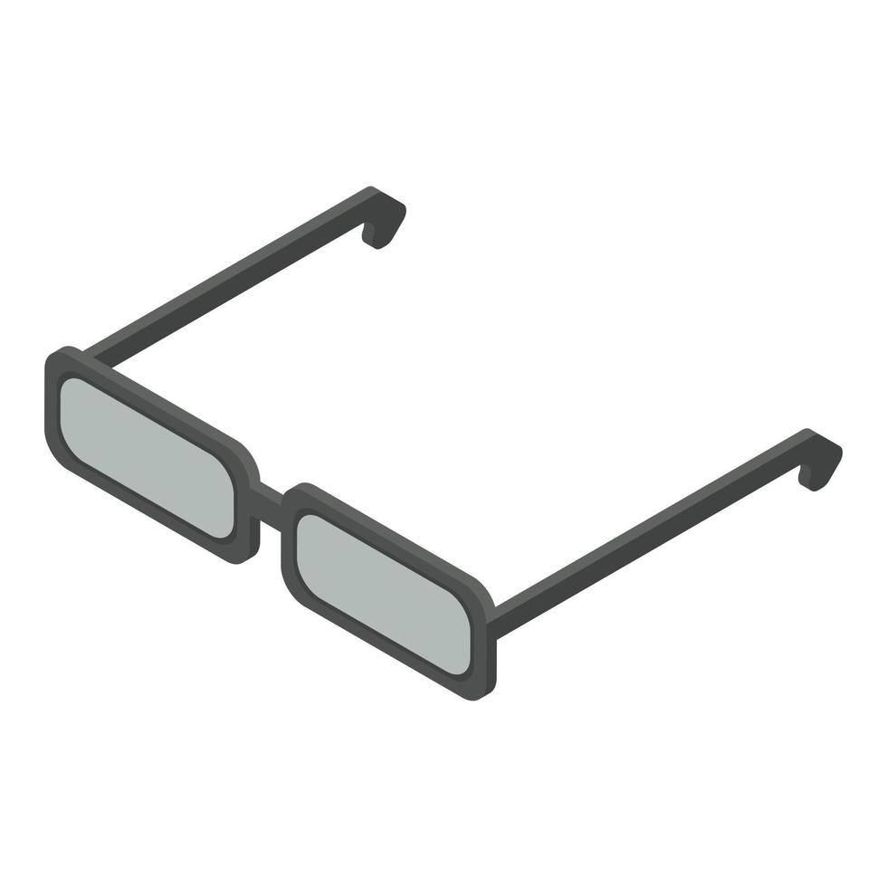 icône de lunettes, style isométrique vecteur