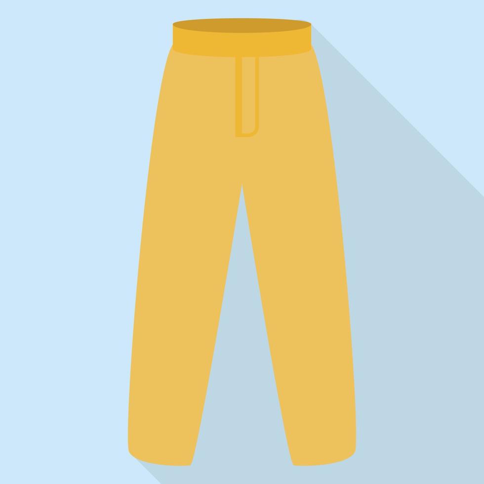 icône de pantalon de sport d'hiver, style plat vecteur