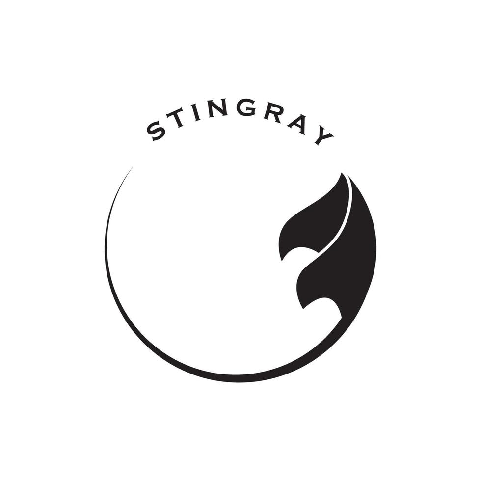 logo stingray et vecteur avec modèle de slogan