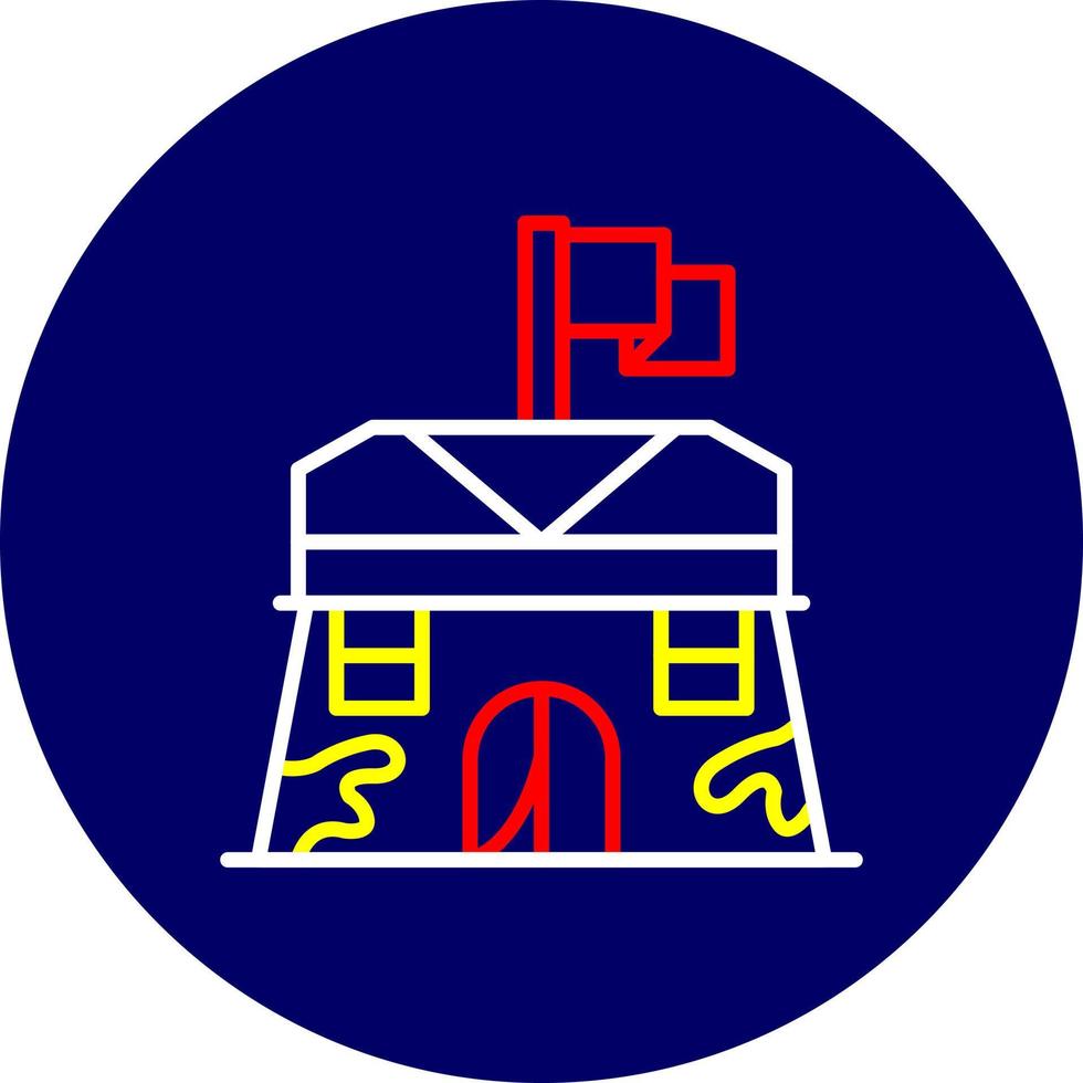 conception d'icône créative de caserne vecteur