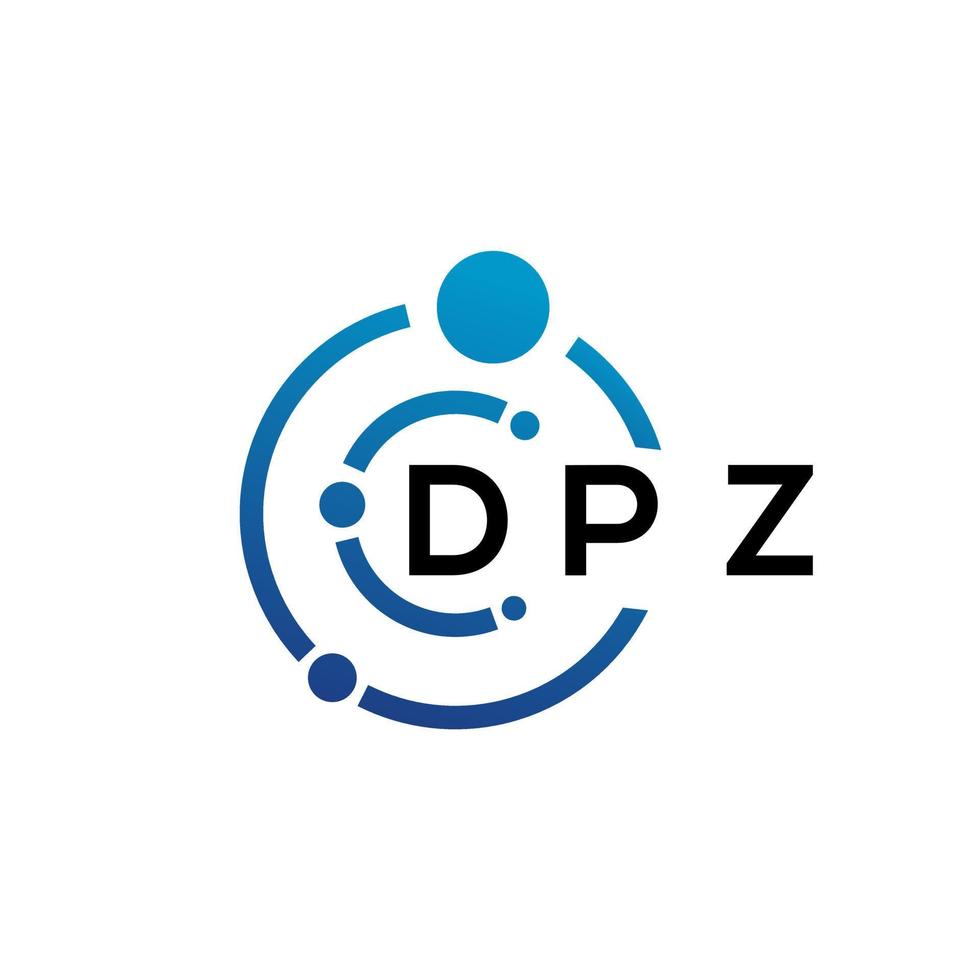 création de logo de lettre dpz sur fond blanc. concept de logo de lettre initiales créatives dpz. conception de lettre dpz. vecteur