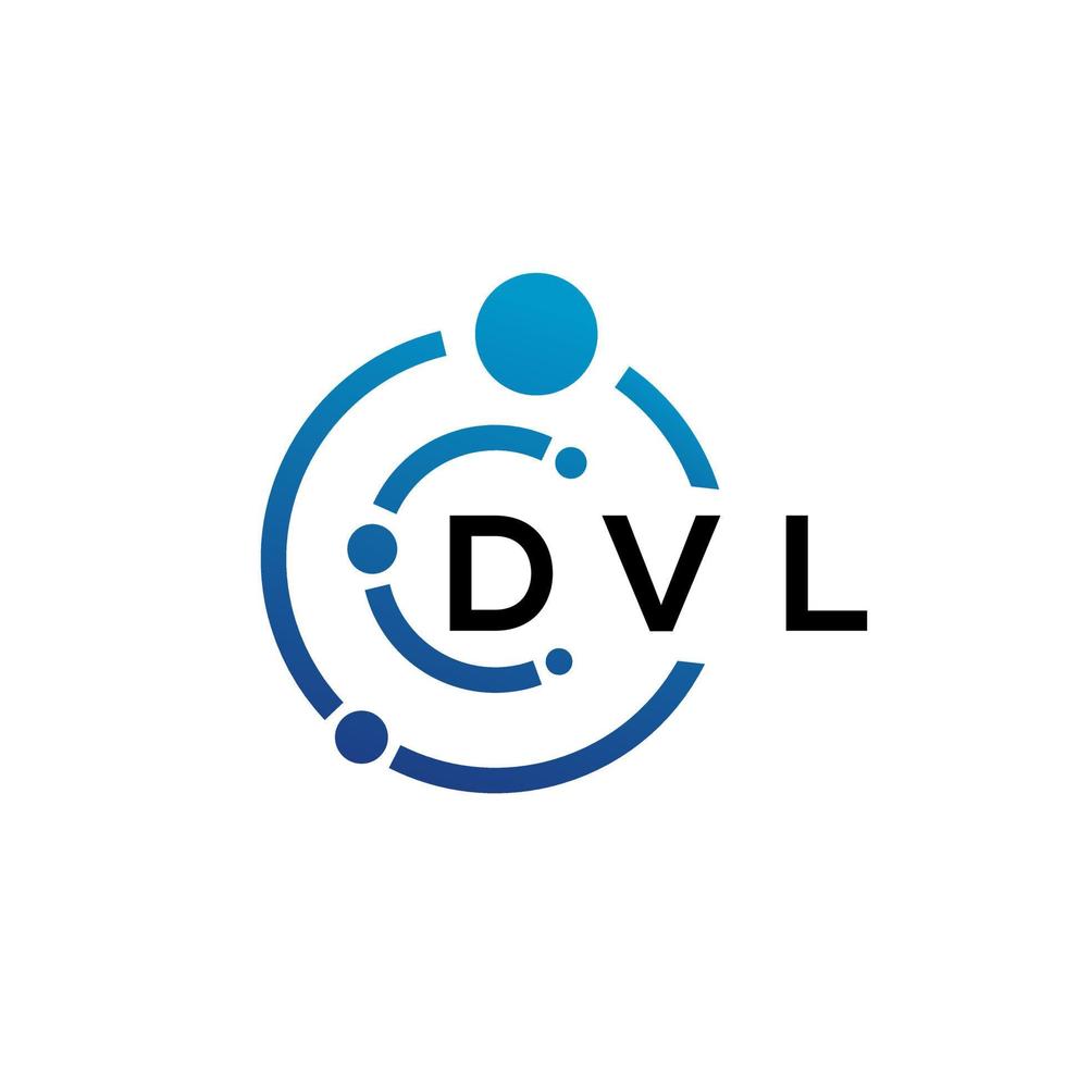 création de logo de lettre dvl sur fond blanc. concept de logo de lettre initiales créatives dvl. conception de lettre dvl. vecteur
