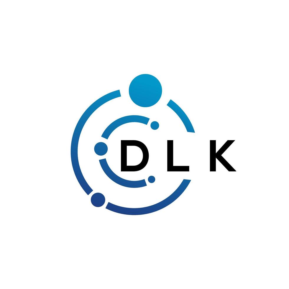 création de logo de lettre dlk sur fond blanc. concept de logo de lettre initiales créatives dlk. conception de lettre dlk. vecteur