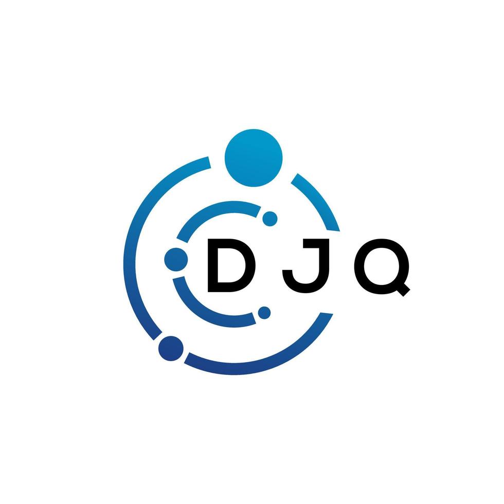 création de logo de lettre djq sur fond blanc. concept de logo de lettre initiales créatives djq. conception de lettre djq. vecteur