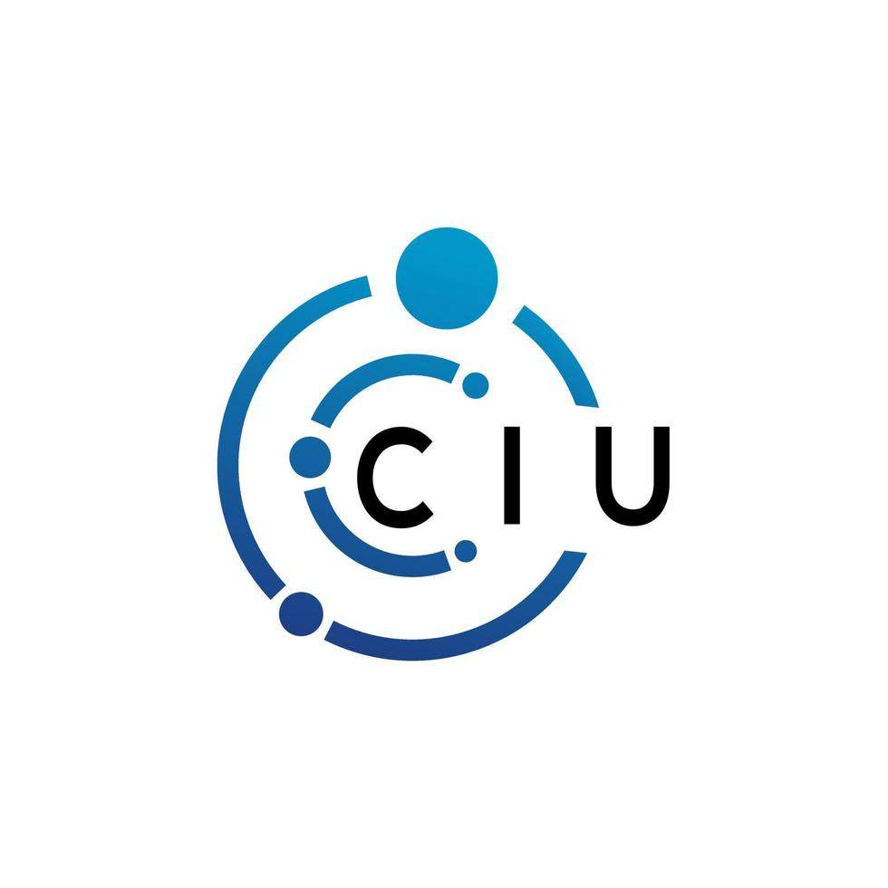 création de logo de lettre ciu sur fond blanc. concept de logo de lettre initiales créatives ciu. conception de lettre ciu. vecteur