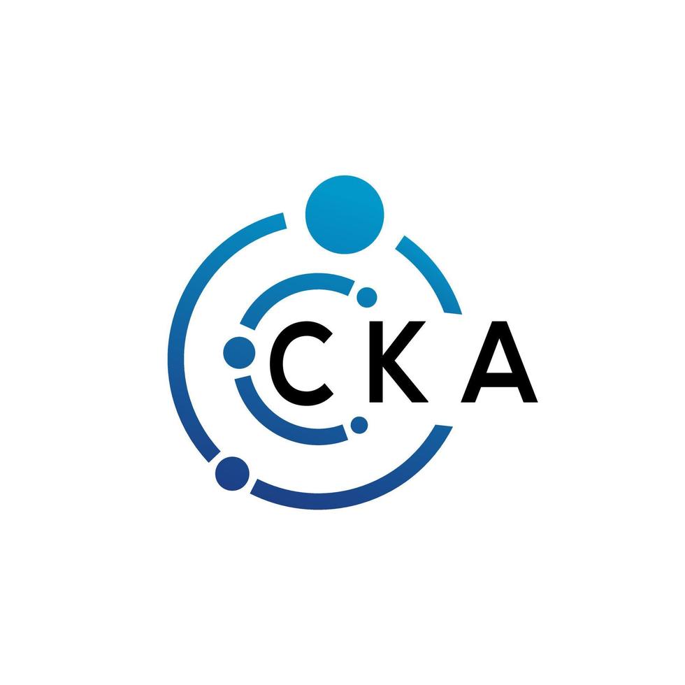 création de logo de lettre cka sur fond blanc. concept de logo de lettre initiales créatives cka. conception de lettre cka. vecteur