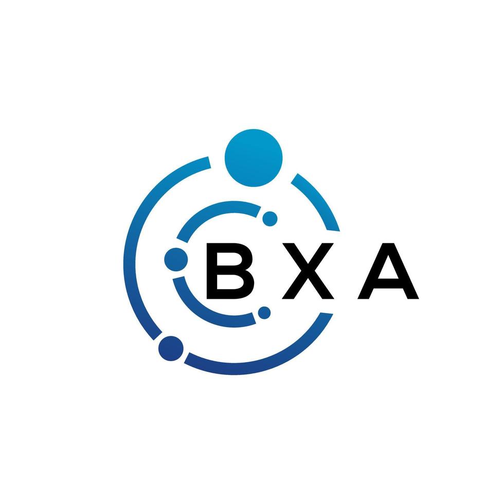 création de logo de lettre bxa sur fond blanc. concept de logo de lettre initiales créatives bxa. conception de lettre bxa. vecteur