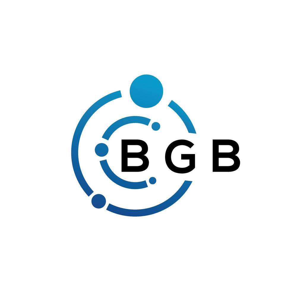 création de logo de lettre bgb sur fond blanc. concept de logo de lettre initiales créatives bgb. conception de lettre bgb. vecteur