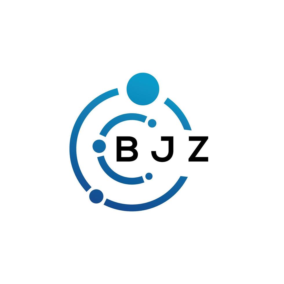 création de logo de lettre bjz sur fond blanc. concept de logo de lettre initiales créatives bjz. conception de lettre bjz. vecteur