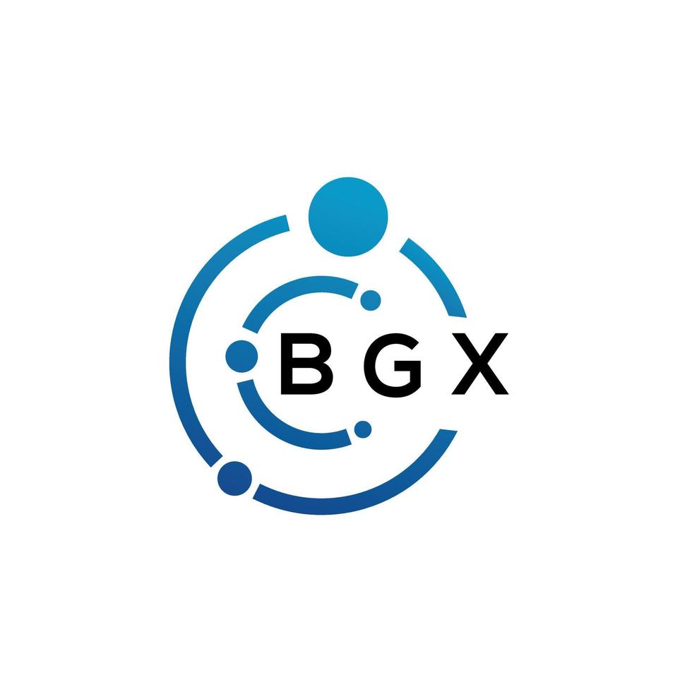 création de logo de lettre bgx sur fond blanc. concept de logo de lettre initiales créatives bgx. conception de lettre bgx. vecteur