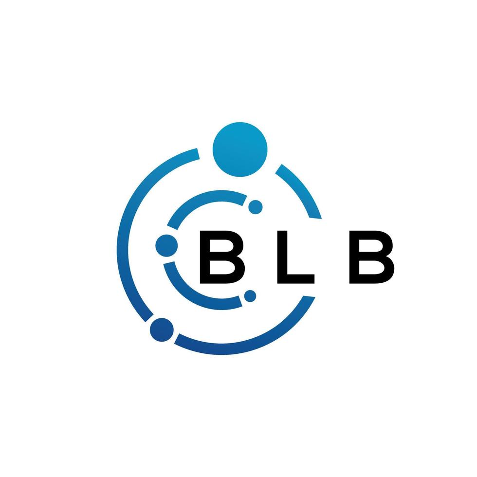 création de logo de lettre blb sur fond blanc. concept de logo de lettre initiales créatives blb. conception de lettre blb. vecteur