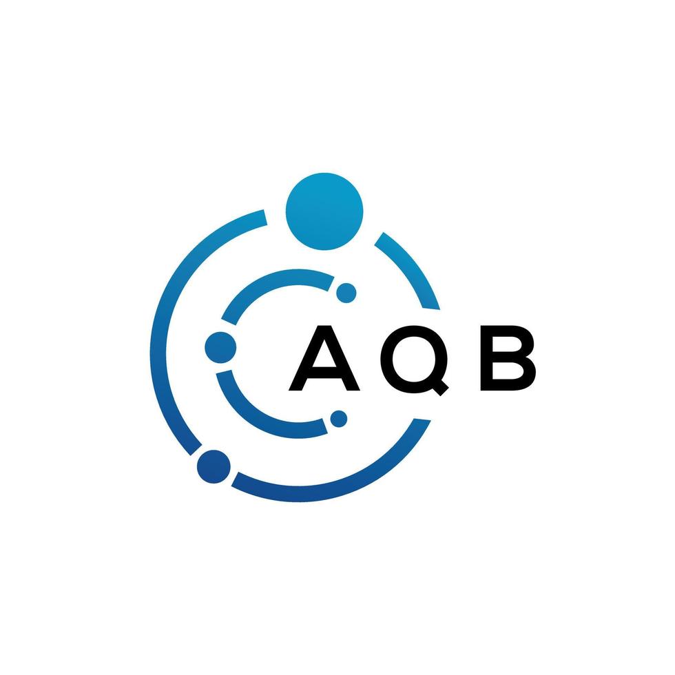 création de logo de lettre aqb sur fond noir. concept de logo de lettre initiales créatives aqb. conception de lettre aqb. vecteur