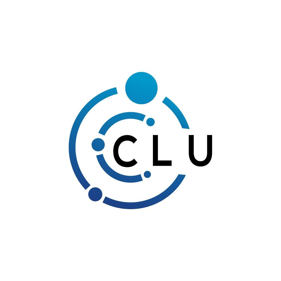 création de logo de lettre clu sur fond blanc. concept de logo de lettre initiales créatives clu. conception de lettre clu. vecteur