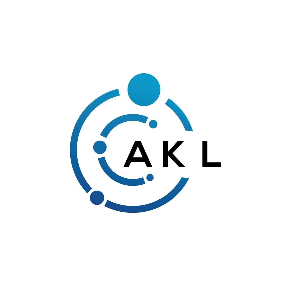 création de logo de lettre akl sur fond noir. concept de logo de lettre initiales créatives akl. conception de lettre akl. vecteur