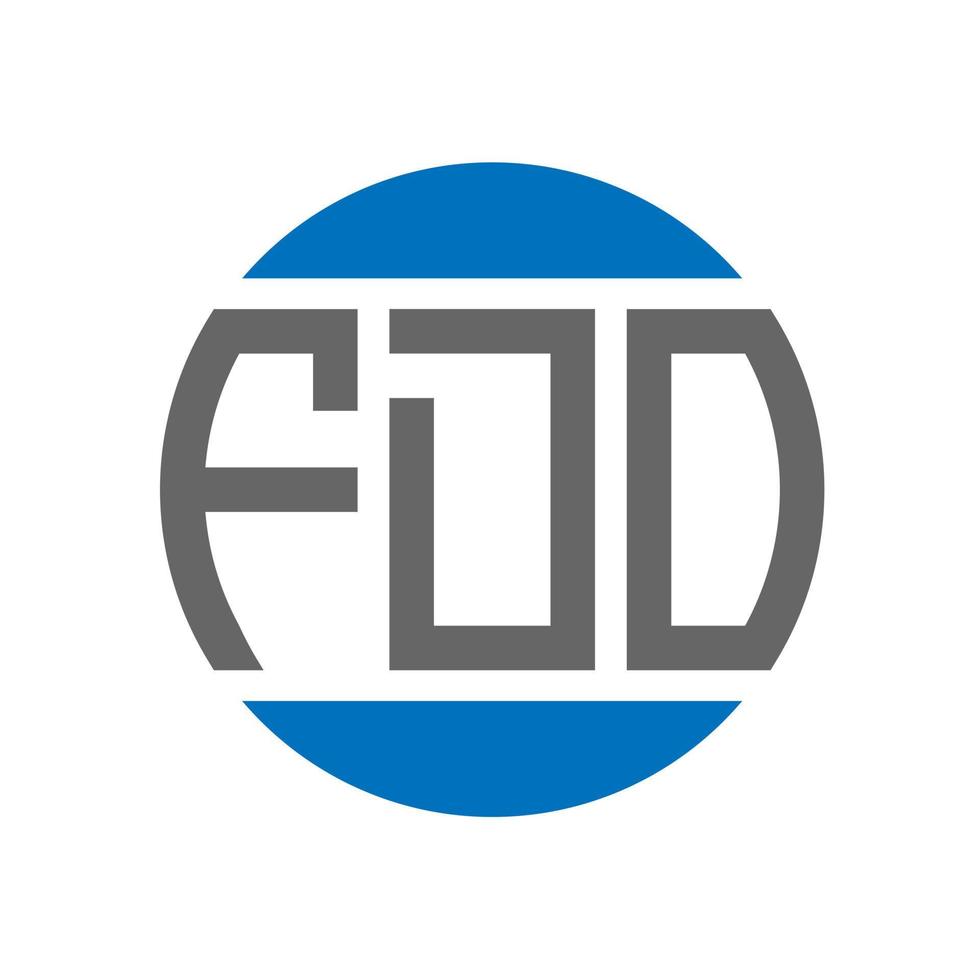 création de logo de lettre fdo sur fond blanc. concept de logo de cercle d'initiales créatives fdo. conception de lettre fdo. vecteur