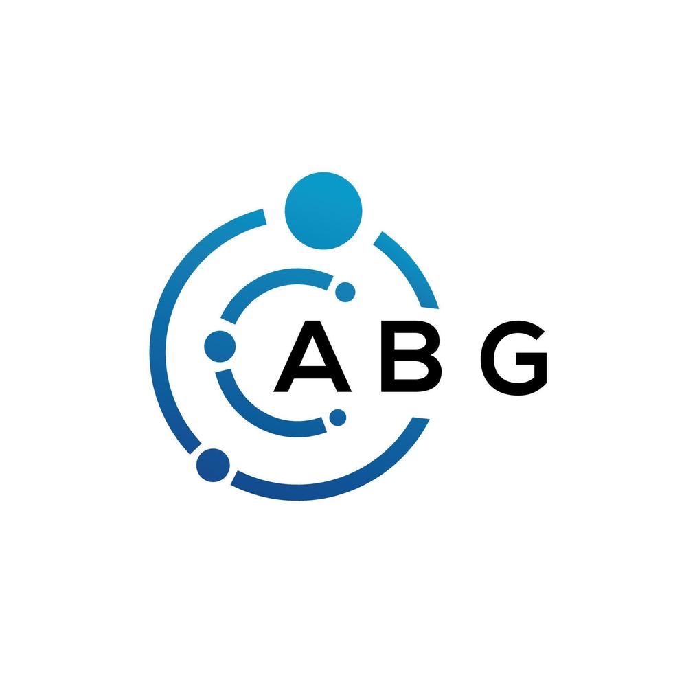 création de logo de lettre abg sur fond noir. concept de logo de lettre initiales créatives abg. conception de lettre abg. vecteur