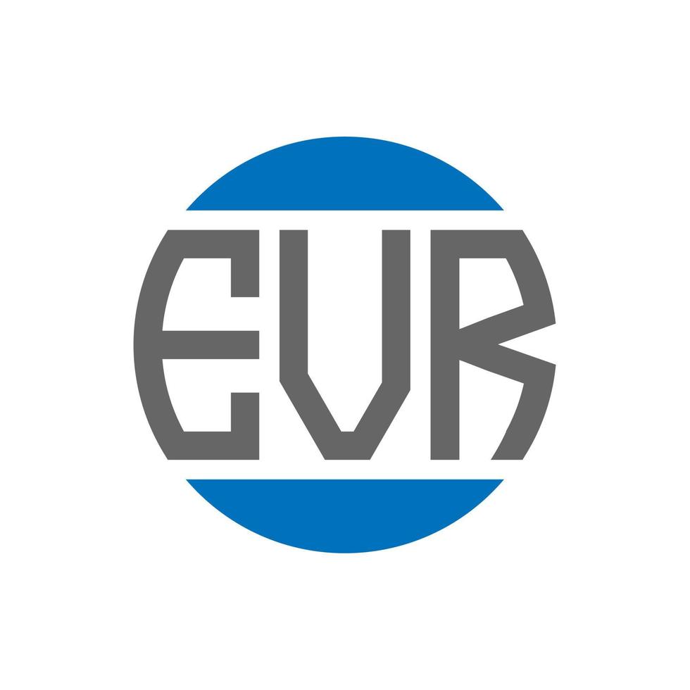 création de logo de lettre evr sur fond blanc. concept de logo de cercle d'initiales créatives evr. conception de lettre evr. vecteur