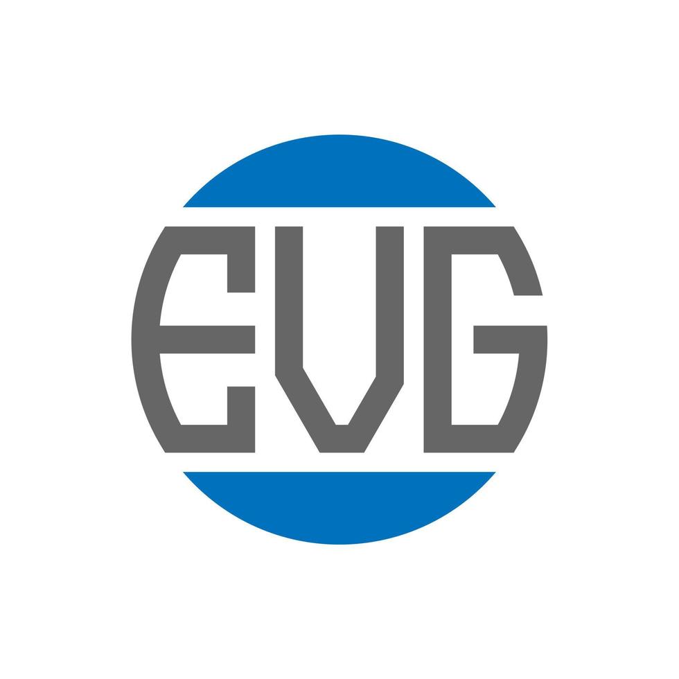 création de logo de lettre evg sur fond blanc. concept de logo de cercle d'initiales créatives evg. conception de lettre evg. vecteur