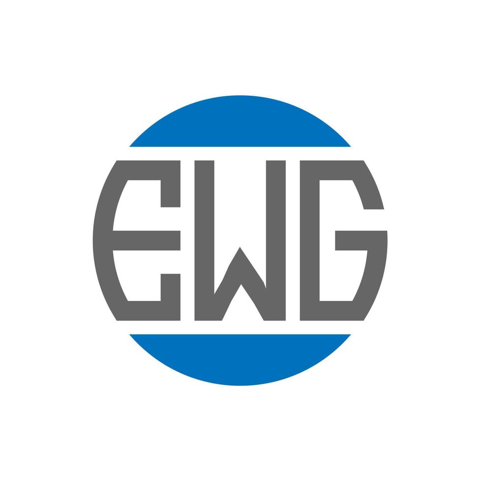 création de logo de lettre ewg sur fond blanc. concept de logo de cercle d'initiales créatives ewg. conception de lettre ewg. vecteur