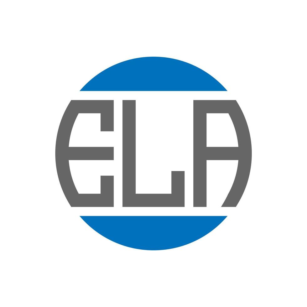 création de logo de lettre ela sur fond blanc. concept de logo de cercle d'initiales créatives ela. conception de lettre ela. vecteur