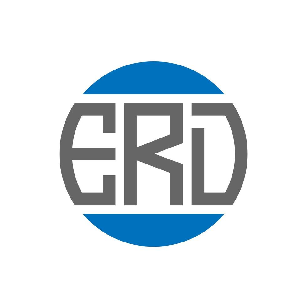 création de logo de lettre erd sur fond blanc. concept de logo de cercle d'initiales créatives erd. conception de lettre erd. vecteur