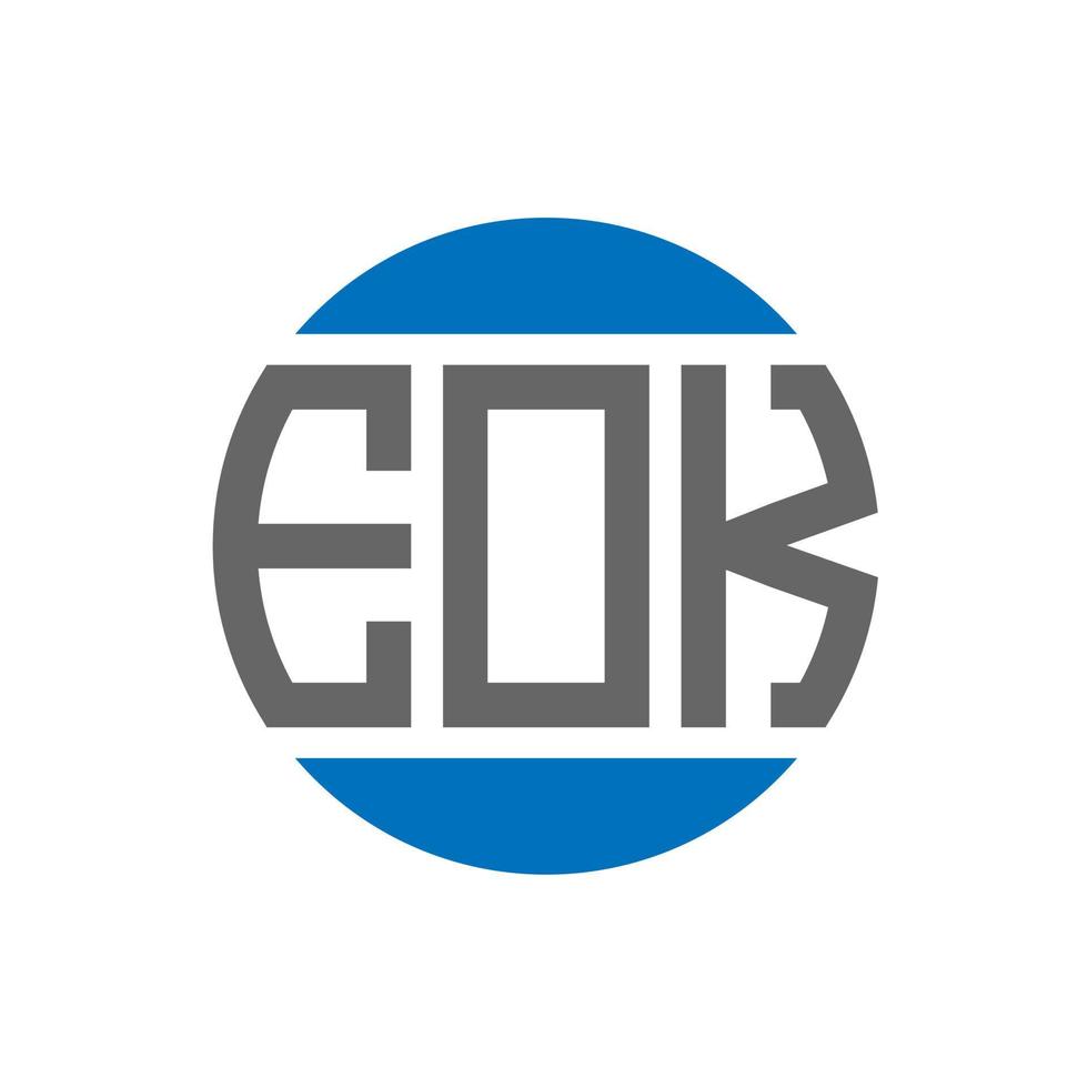création de logo de lettre eok sur fond blanc. concept de logo de cercle d'initiales créatives eok. conception de lettre eok. vecteur