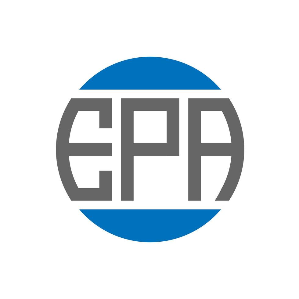 création de logo de lettre epa sur fond blanc. concept de logo de cercle d'initiales créatives epa. conception de lettre epa. vecteur