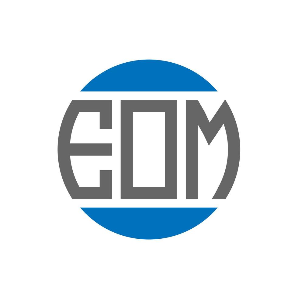 création de logo de lettre eom sur fond blanc. concept de logo de cercle d'initiales créatives eom. conception de lettre eom. vecteur