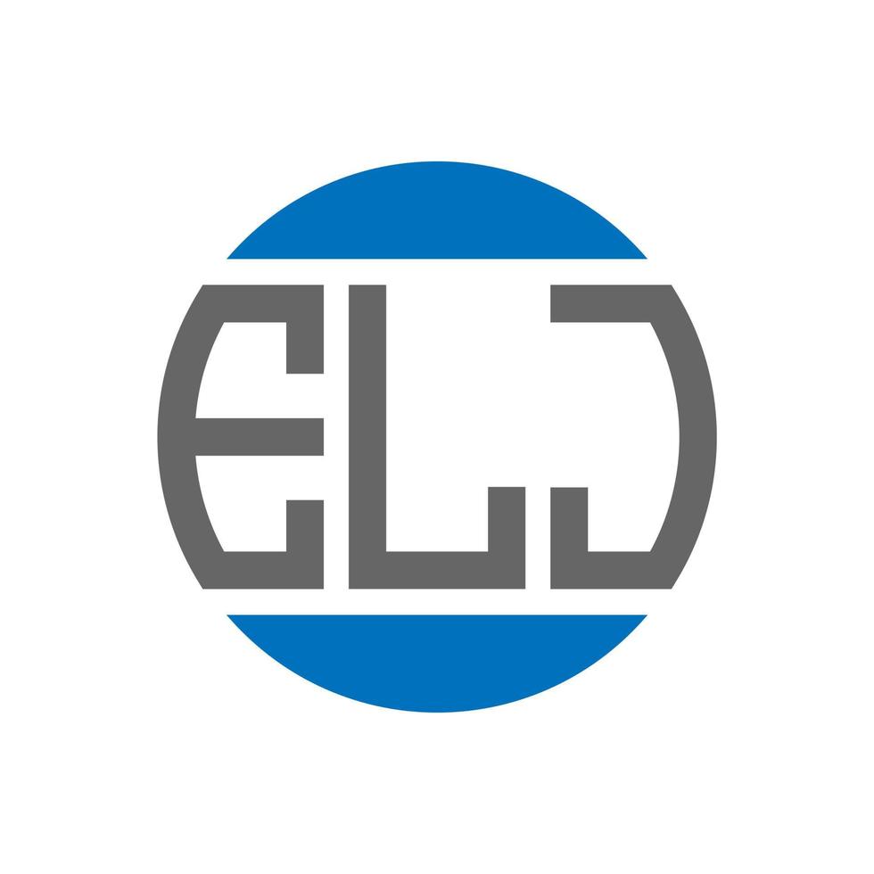 création de logo de lettre elj sur fond blanc. concept de logo de cercle d'initiales créatives elj. conception de lettre elj. vecteur