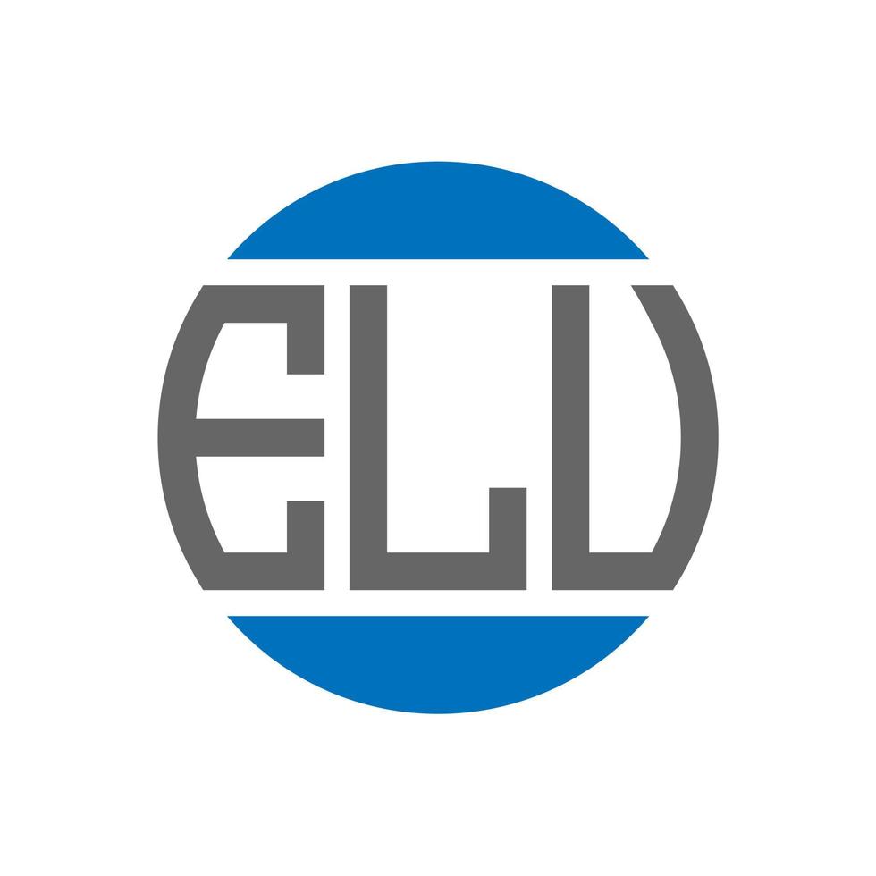 création de logo de lettre elu sur fond blanc. concept de logo de cercle d'initiales créatives elu. conception de lettre elu. vecteur