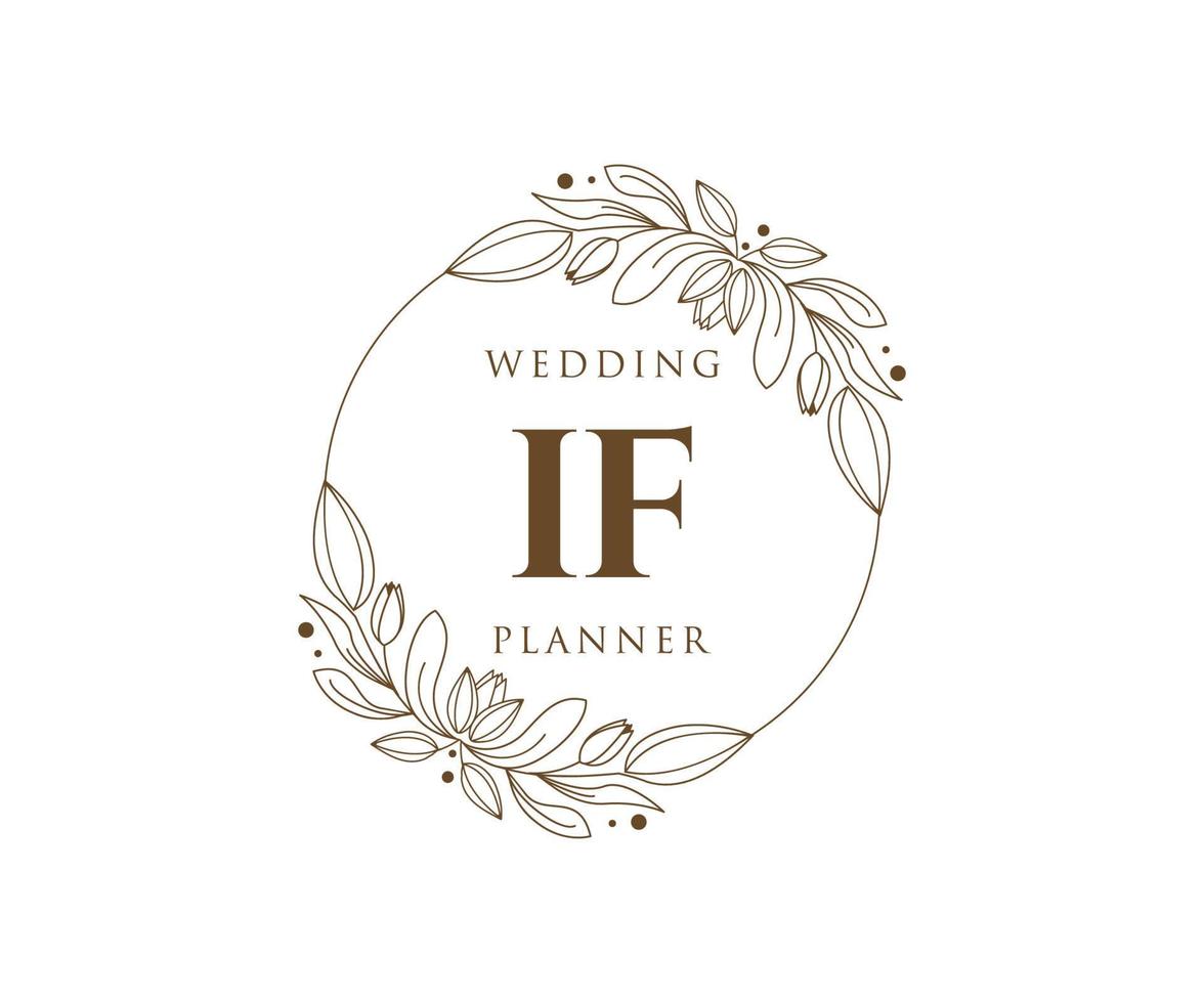 si initiales lettre mariage monogramme logos collection, modèles minimalistes et floraux modernes dessinés à la main pour cartes d'invitation, réservez la date, identité élégante pour restaurant, boutique, café en image vectorielle vecteur