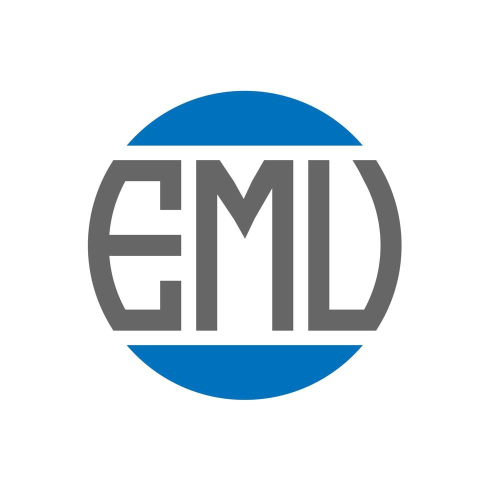 création de logo de lettre emv sur fond blanc. concept de logo de cercle d'initiales créatives emv. conception de lettre emv. vecteur