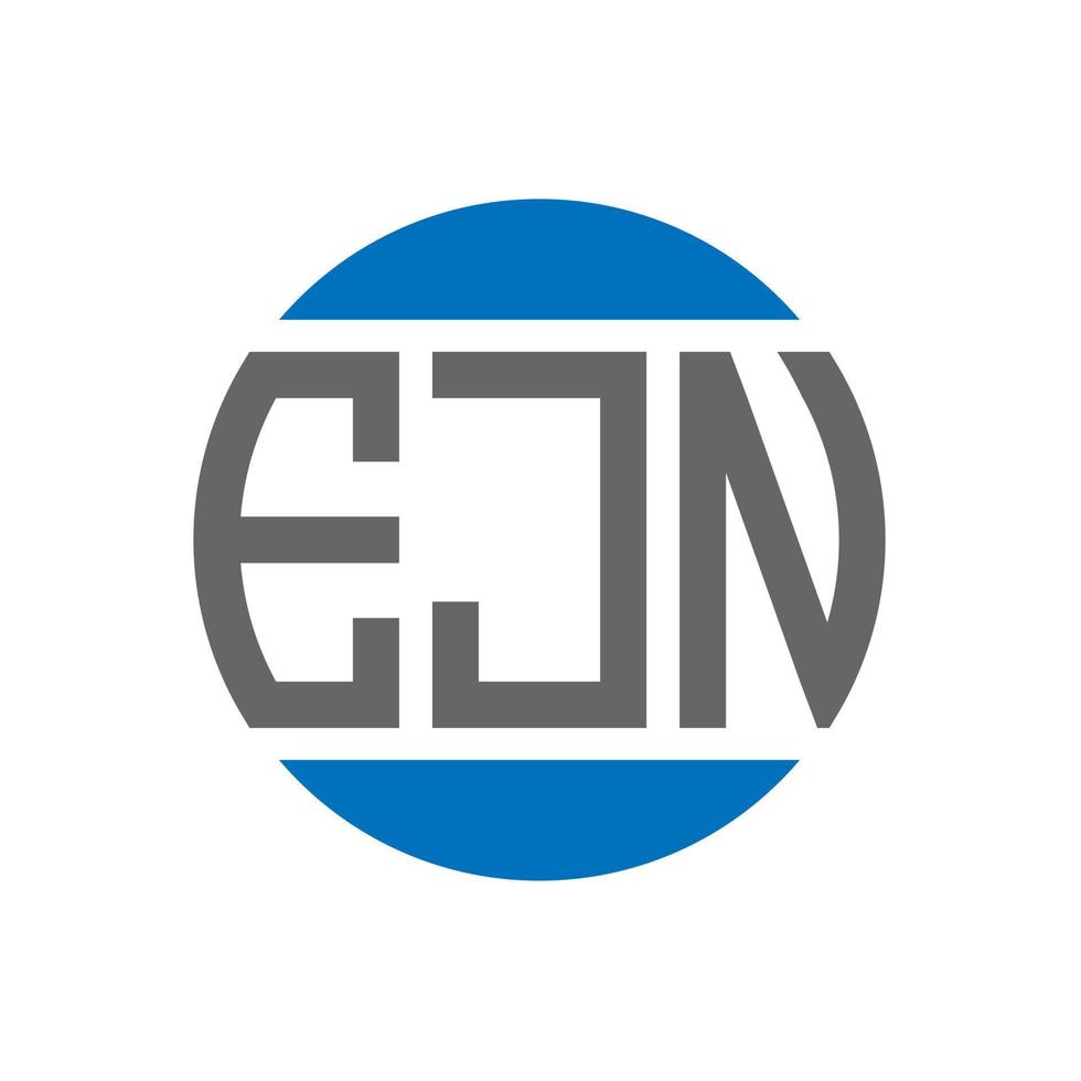 création de logo de lettre ejn sur fond blanc. concept de logo de cercle d'initiales créatives ejn. conception de lettre ejn. vecteur