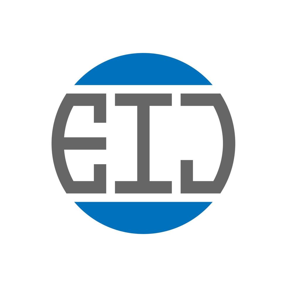 création de logo de lettre eij sur fond blanc. concept de logo de cercle d'initiales créatives eij. conception de lettre eij. vecteur