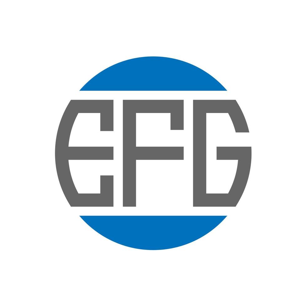 création de logo de lettre efg sur fond blanc. concept de logo de cercle d'initiales créatives efg. conception de lettre efg. vecteur