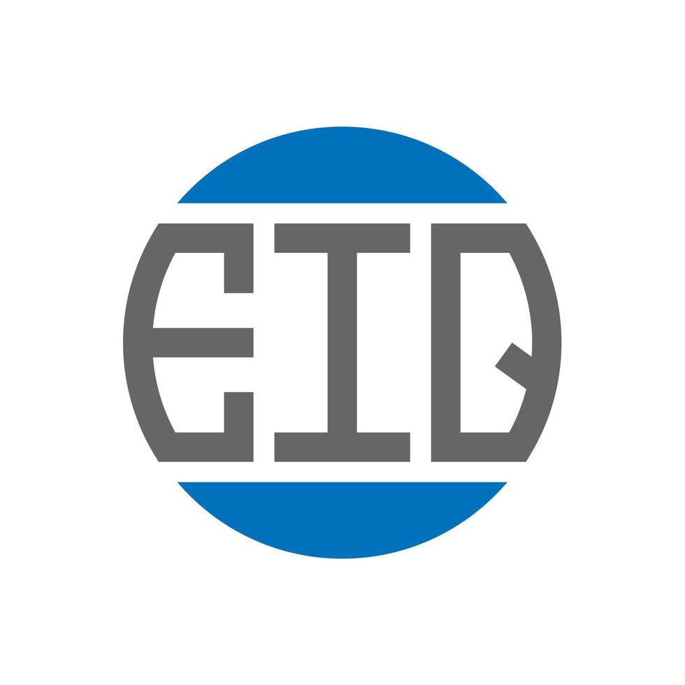 création de logo de lettre eiq sur fond blanc. concept de logo de cercle d'initiales créatives eiq. conception de lettre eiq. vecteur